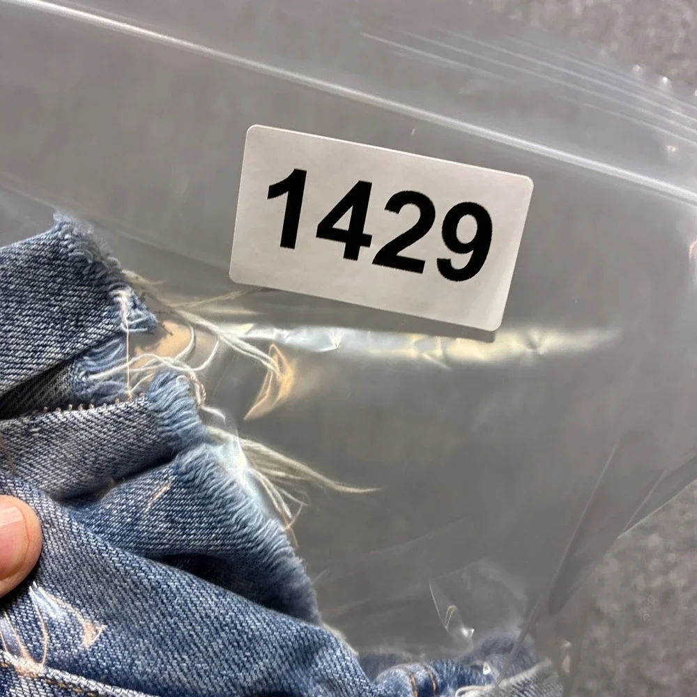 Free People We The Free Denim Shorts Women 24 Blue Distressed Raw Hem